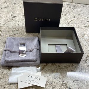 Gucci money clip silver metal GUCCI wallet